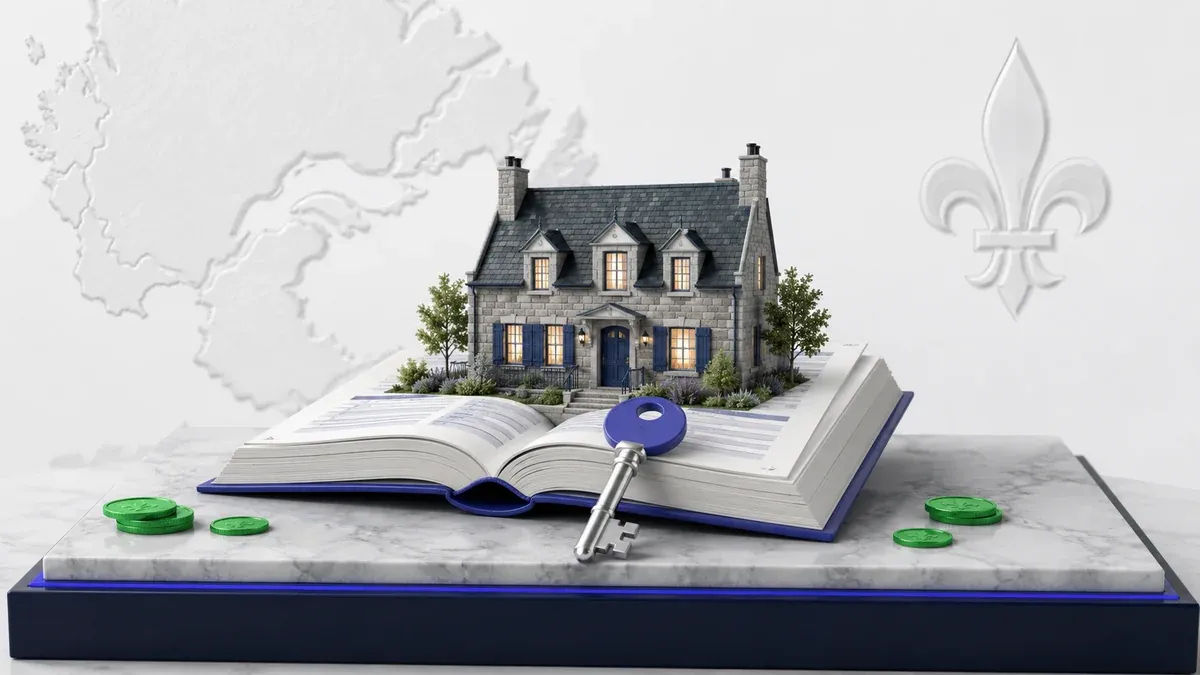 A mortgage in Quebec in 2026: the definition (a right and the loan) and the types by axis — fixed or variable rate, open or closed, conventional or umbrella